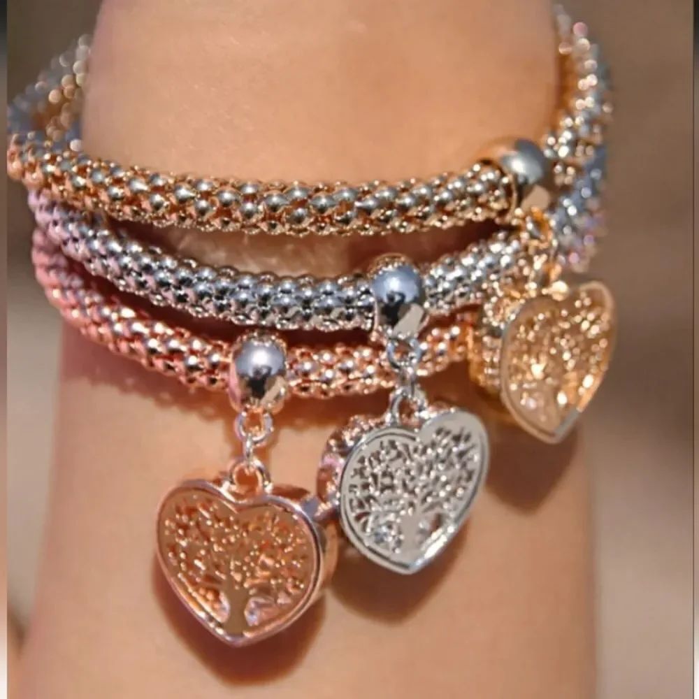 Tree of Life Heart Charm Bracelets - Picture 2 of 6